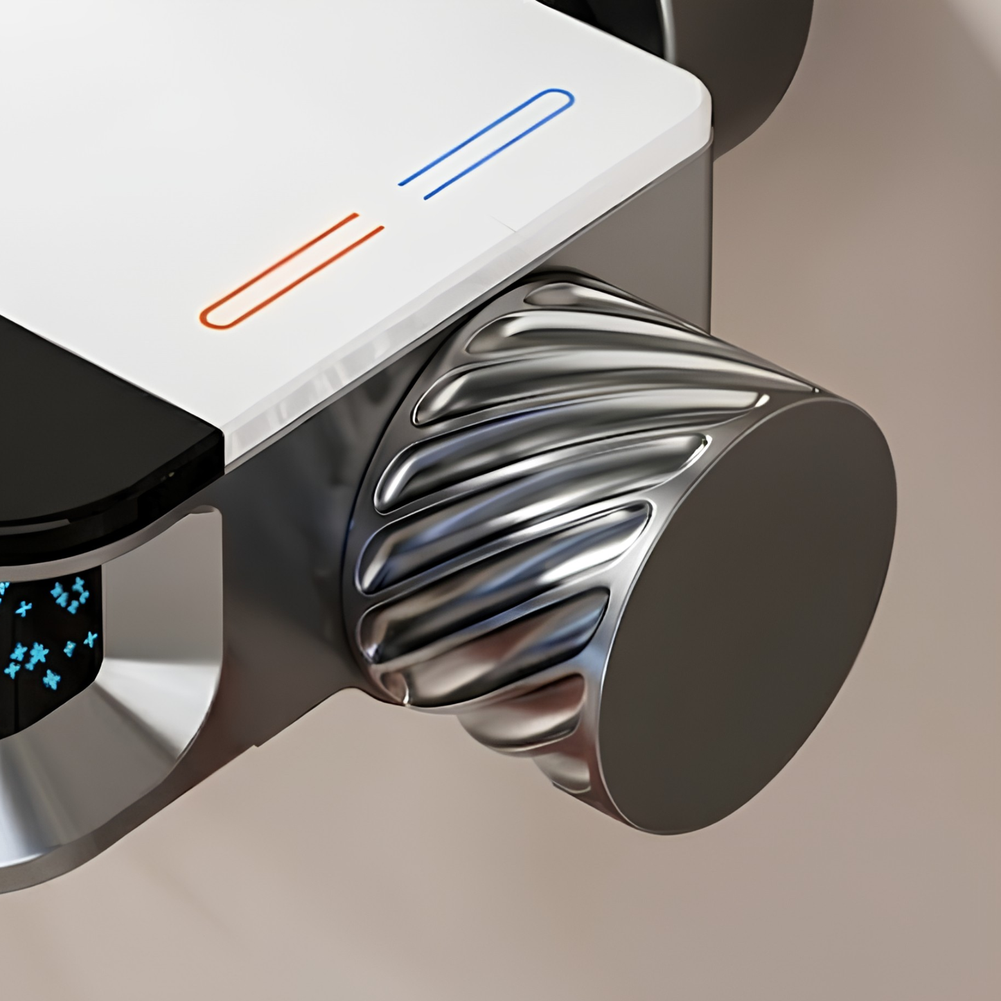 Système Douche Laiton LED Numérique Premium Blanc
