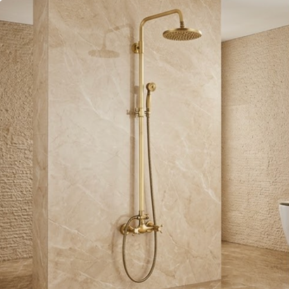 Ensemble Robinetterie Douche Laiton Antique Rétro