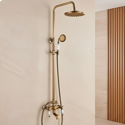 Ensemble Robinetterie Laiton Antique Salle de Bain