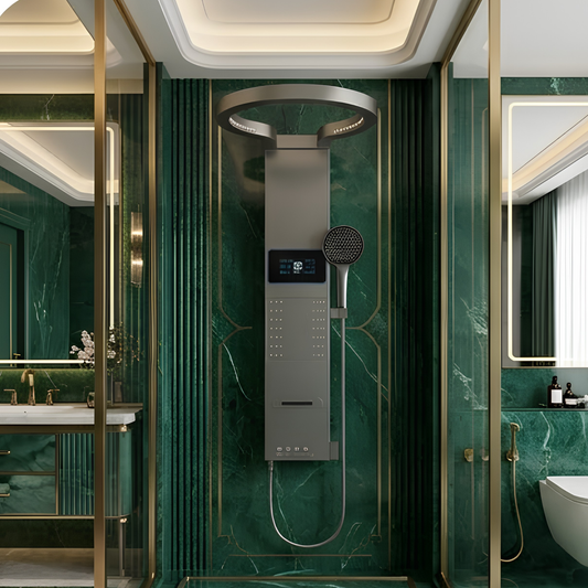 Système Douche Mural LED Gris