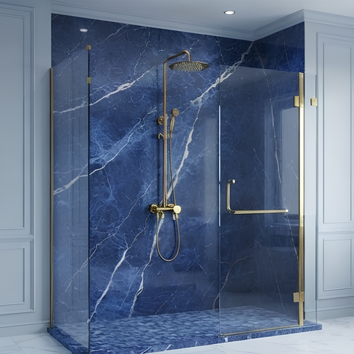 Système Douche Doré en Laiton