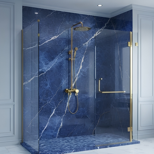 Système Douche Doré en Laiton