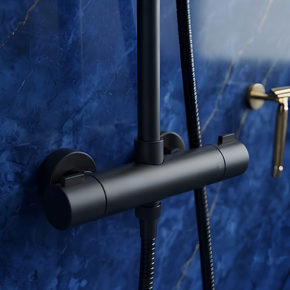 Colonne de Douche Thermostatique Noir Mat