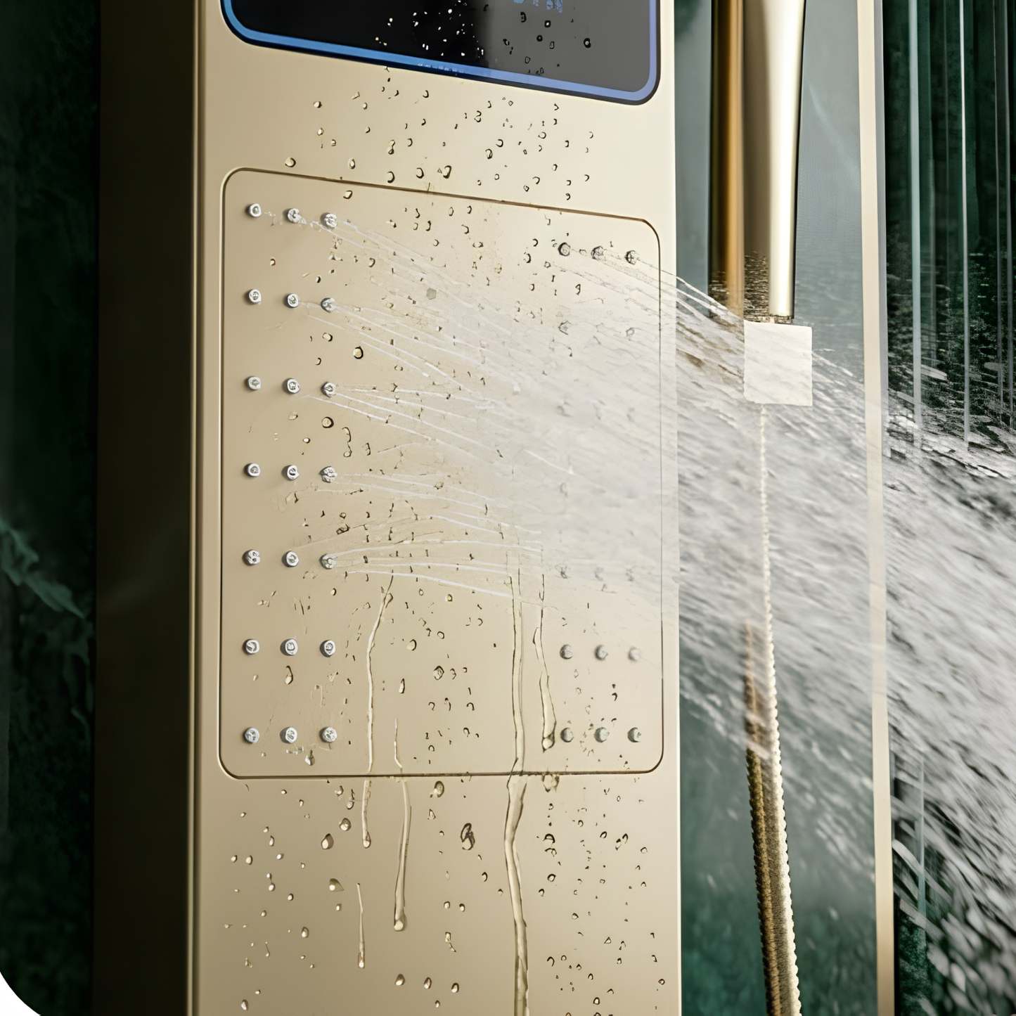 Système Douche Mural LED Or