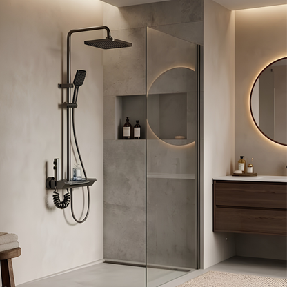 Système de Douche LED Thermostatique Laiton