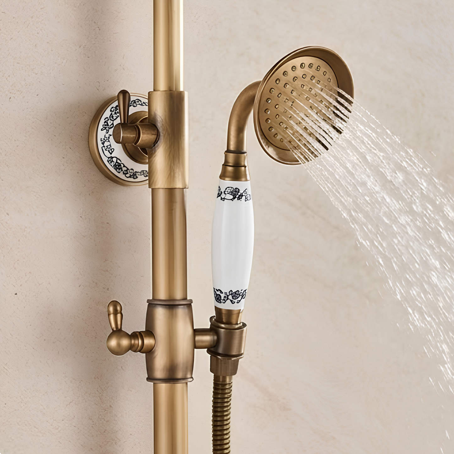 Ensemble Robinetterie Laiton Antique Salle de Bain