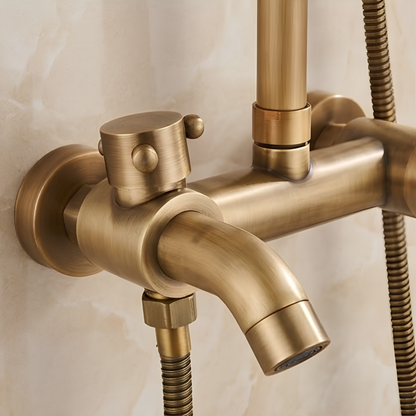 Ensemble Douche Laiton Antique SHBSHAIMY : Pluie & Douchette