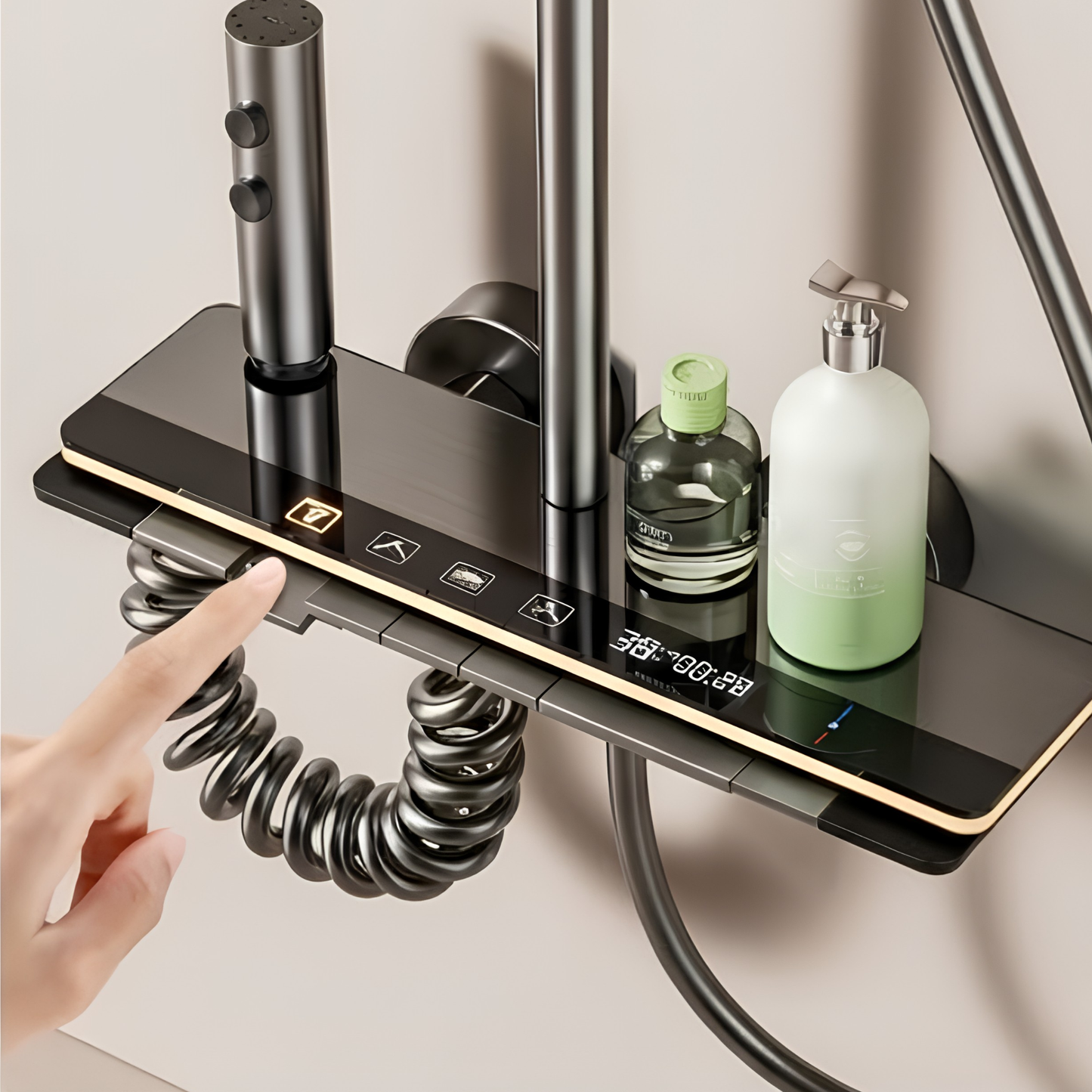 Ensemble Douche Moderne avec Affichage Température LED