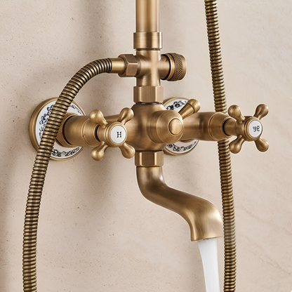 Ensemble Robinetterie Laiton Antique Salle de Bain