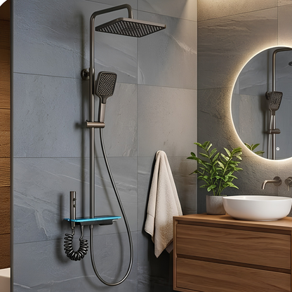 Ensemble Douche Moderne avec Affichage Température LED
